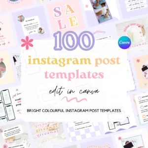 1 100 Colorful Instagram Canva Templates for Coaches