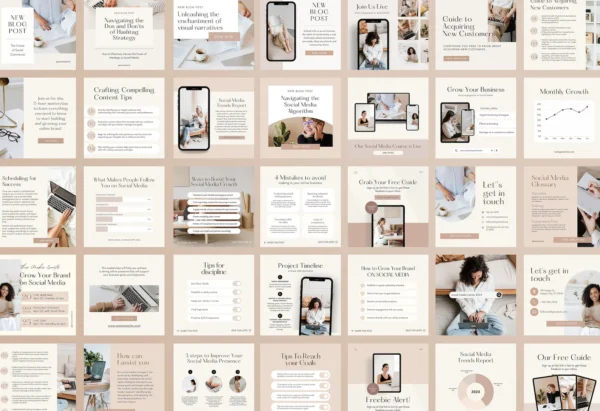 3 Social Manager Starter™ – 80 Instagram Canva Templates