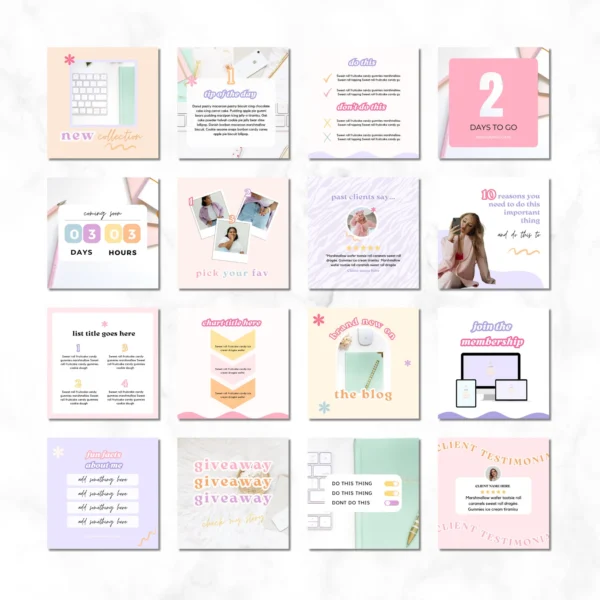 4 100 Colorful Instagram Canva Templates for Coaches