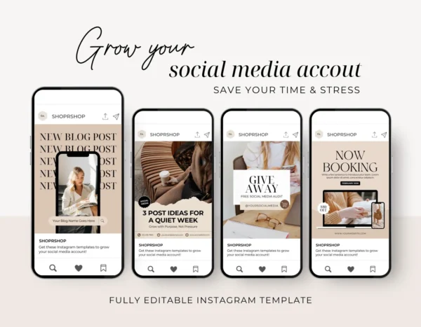 4 Brand Engagement Kit™ – Instagram Marketing Templates