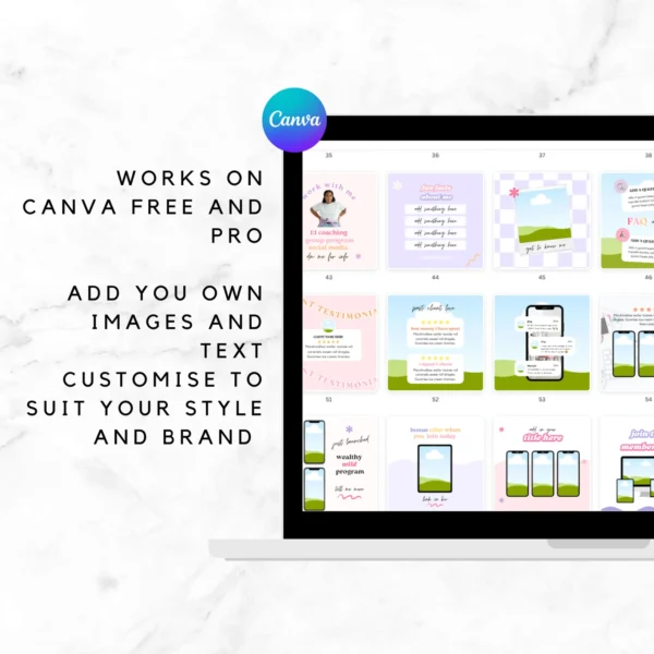 5 100 Colorful Instagram Canva Templates for Coaches
