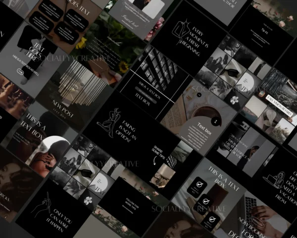 5 Dark Aesthetic Canva Templates for Premium Social Media Marketing