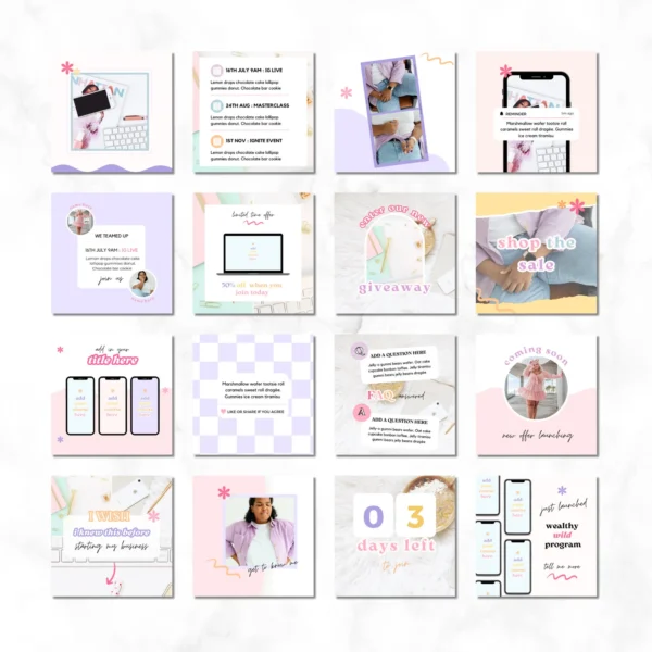 6 100 Colorful Instagram Canva Templates for Coaches